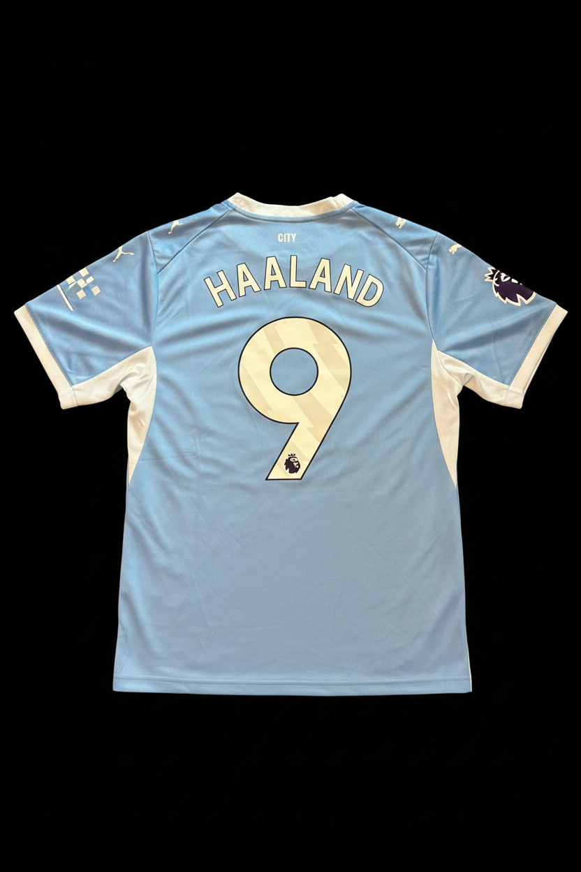 Haaland Shirt - Flat Lay, Black Background